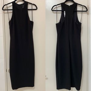 H&M fitted black dress size 8